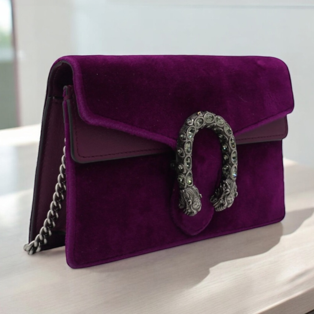 Gucci Velvet Super Mini Dionysus Shoulder Bag EUC! With Box, Dustbag, & Ribbon! - Picture 13 of 16